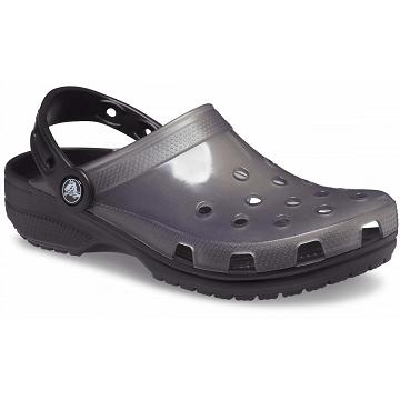 Crocs Classic Translucent Men's Clogs Black | Australia 0765AHKP